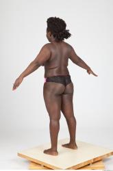 Whole Body Woman Black Underwear Chubby Studio photo references